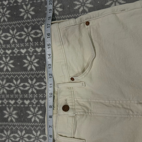 Madewell Perfect Vintage Flare Crop Jeans Vintage Canvas Cream‎ NI959 Size 31 - Picture 9 of 11